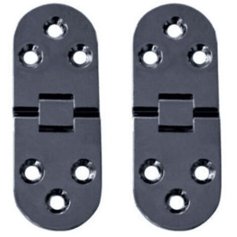 Paquete de 10 bisagras plegables para mesa, bisagras planas plegables para puertas de armario, bisagras de aleación de zinc para puertas de armario, bisagras de borde redondo para puertas de muebles c