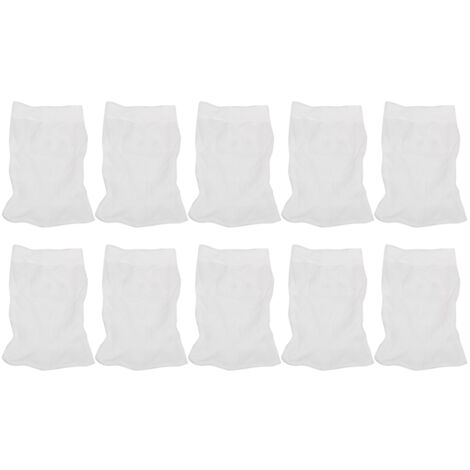 Paquete de 10 bolsas de filtro para skimmer de piscina, redes antipolvo de repuesto, herramientas de limpieza