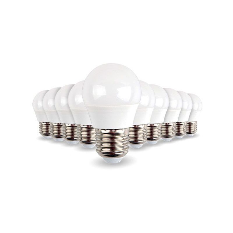 Lote de 10 bombillas led E27 Mini Globe 5.5W 470 lúmenes Température de Couleur: Blanc chaud 2700K