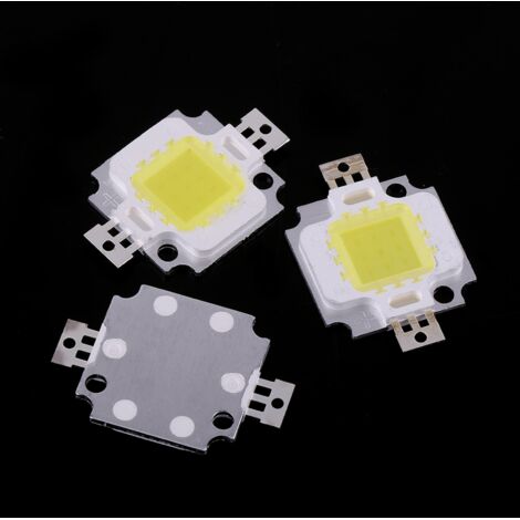 Paquete de 10 bombillas LED SMD COB de 10 W, 9-10 V CC, para lámparas y focos, luz blanca fría.