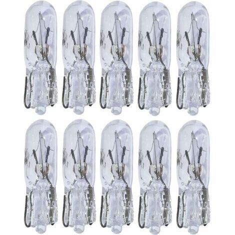 Paquete de 10 bombillas T5 12V 1,2W para salpicadero