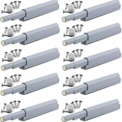 Paquete de 10 cierres magnéticos para puertas con pulsador para abrir Cierres magnéticos para puertas con pulsador para abrir Abra y cierre la puerta con un simple empujón