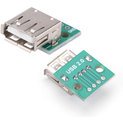Paquete de 10 conectores USB tipo A hembra, paso de 2,54 mm, encapsulado DIP.