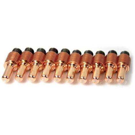 Paquete de 10 electrodos de plasma 220842, compatibles con cortadoras de 45-105 A, consumibles para corte por plasma, cobre, no originales.