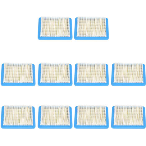 Paquete de 10 filtros de aire de goma y metal para cortacésped John Deere LG491588, filtración eficiente y duradera para su motor.