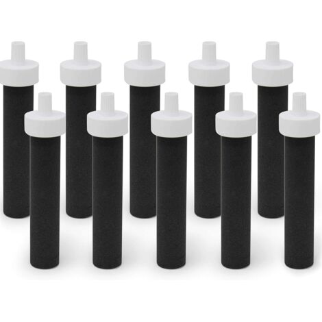 Paquete de 10 filtros: filtro de repuesto para botellas de agua, compatible con botellas rígidas y deportivas. Compatible con la botella de agua Brita, número de pieza BB06.
