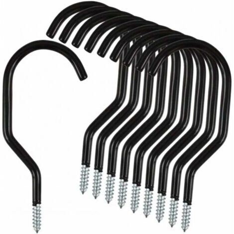 Paquete de 10 ganchos para bicicletas de acero inoxidable para montaje en pared.