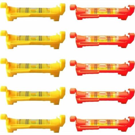 Paquete de 10 mini niveles de burbuja, niveles de cuerda, niveles de baldosas, línea de albañil, niveles de burbuja, adecuados para albañilería, plomería, industria de la construcción, mediciones técn