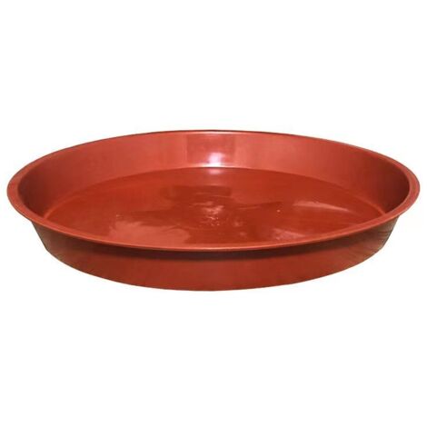 Paquete de 10 platillos para plantas, bandejas para macetas, para interior, exterior y jardín - 23 cm/rojo