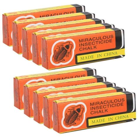 Paquete de 10 repelentes de tiza Magic Dust Free para cucarachas y hormigas