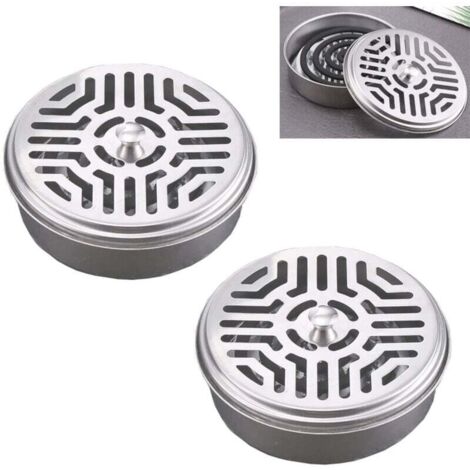 Paquete de 10 soportes de bobina de acero inoxidable para mosquitos, soportes de bobina antimosquitos, soportes de bobina antimosquitos, para el hogar, jardín, camping, pesca, viajes, exteriores