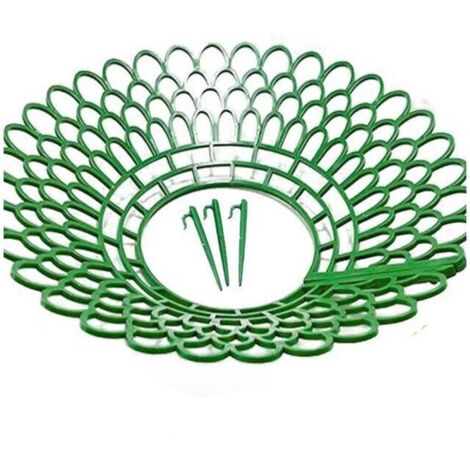 Paquete de 10 soportes para plantas, soportes para fresas para jardinería, marco para cultivo de fresas, previene la pudrición, verde