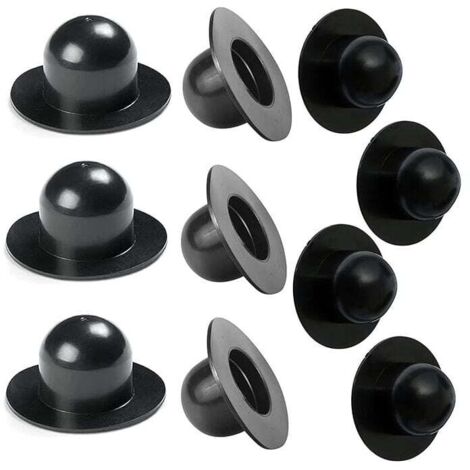 Paquete de 10 tapones de repuesto para piscina Intex, compatibles con bomba de filtro de piscina Intex (negro)