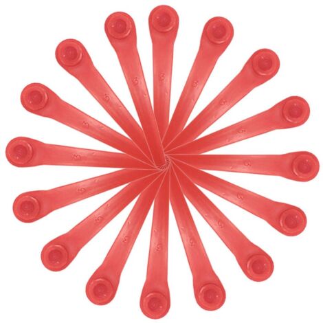 MOONSTARS Paquete de 100 cuchillas de plástico compatibles con desbrozadoras Gardena, cuchillas de repuesto para desbrozadoras Gardena y desbrozadoras inalámbricas.