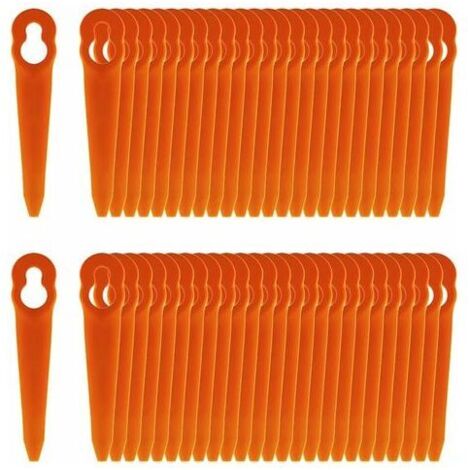Paquete de 100 cuchillas de repuesto de plástico, compatibles con desbrozadoras STIHL Polycut 2-2 Polycut 3-2 FSA 45 FSA 57 FSE 52, desbrozadora SWIFT 40V