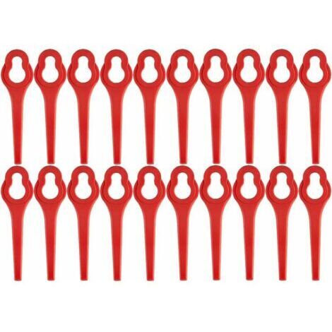 Paquete de 100 cuchillas de repuesto para desbrozadora GFART 18 a batería - Cuchilla de plástico para desbrozadora GFART