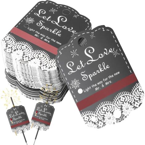 Paquete de 100 etiquetas de papel kraft para velas mágicas (con tiras de encendido) para fiestas, graduaciones y cumpleaños (negro)