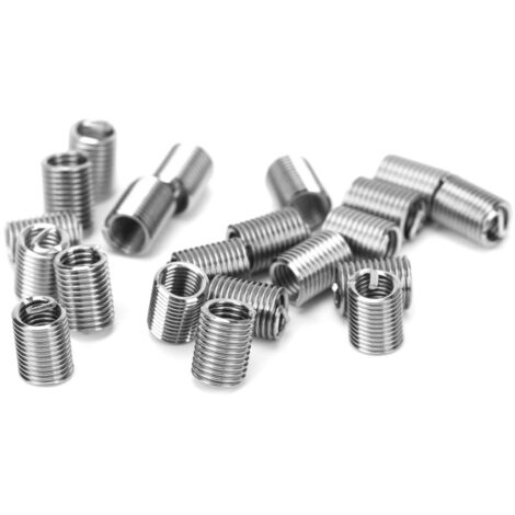 Paquete de 100 insertos reductores roscados macho y hembra para tuercas, herramienta de reparación, sujetador de acero inoxidable M4x0.72.5D