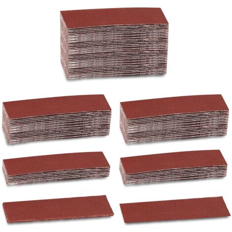 Paquete de 100 lijas de microacabado de óxido de aluminio, grano 180, 9030 mm, para pequeños proyectos en madera, metal, pequeños proyectos en espacios reducidos, trabajos de pulido.