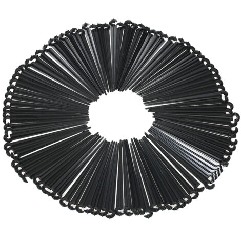 Paquete de 100 soportes fijos para tallos, ideales para riego por goteo, perfectos para macizos de flores, hierbas aromáticas y jardines.