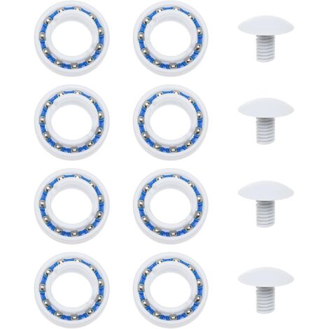 Paquete de 12 accesorios para limpiafondos de piscina, robot de limpieza de piscinas C60, rodamientos de plástico, pernos de rueda de plástico C55 para Polaris 180 y 280.