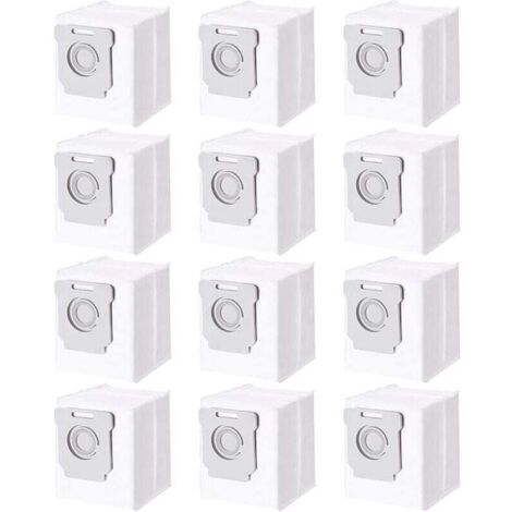 Paquete de 12 bolsas para aspiradoras iRobot Roomba i7, i7+, i3, i3+, i4, i4+, i6, i6+, j7, j7+, i8, i8+, S9, S9+, E5, E6, E7. Accesorios para bolsas de polvo.
