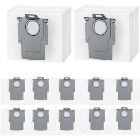 Paquete de 12 bolsas para aspiradoras robot Roborock Q5+, Q5 Max+, Q5 DuoRoller+, Q5 Pro+, Q7+ Max+/M5+/L5+, Q8 Max+, S8+, S8 Pro Ultra, S7 MaxV/Max Ultra, Q10 S5+/X5+, bolsa de gran capacidad de 3,6 
