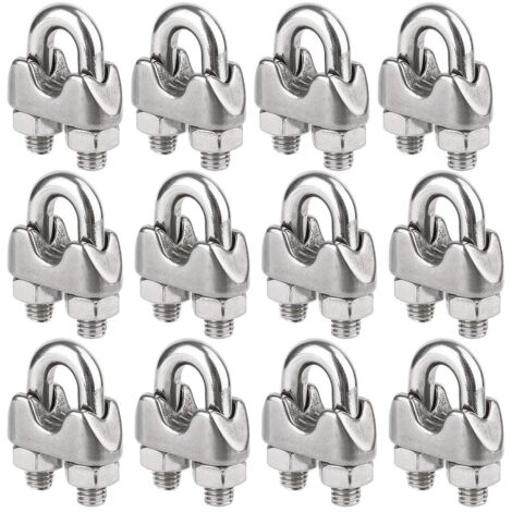 Paquete de 12 bridas para cables de acero inoxidable M4 para cable de 4 mm de diámetro