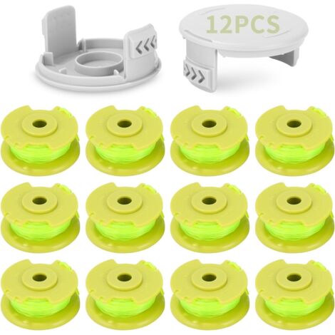 Paquete de 12 carretes de repuesto para Ryobi One+ (12 carretes, 2 cubiertas)
