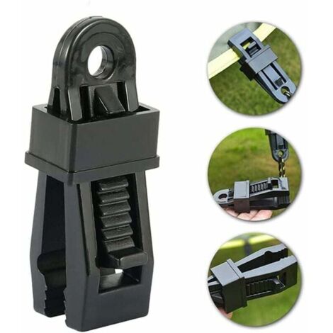 Paquete de 12 clips resistentes para lonas, toldos y carpas de exterior. Clips para asegurar lonas, parasoles de coche y piscinas.