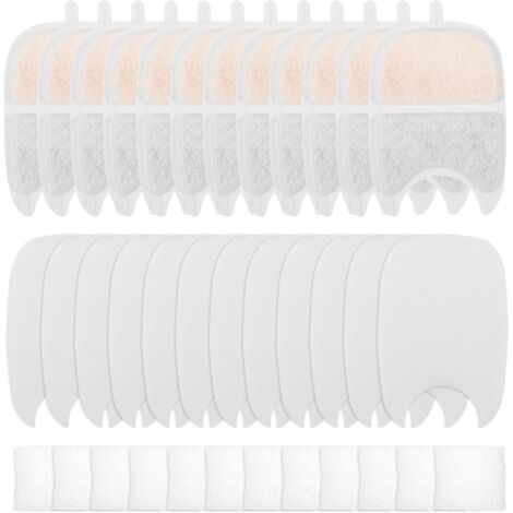 Paquete de 12 filtros de repuesto para bebederos de gatos con 12 esponjas prefiltradas y 12 esponjas, filtro de repuesto para dispensador de agua de 4 litros.