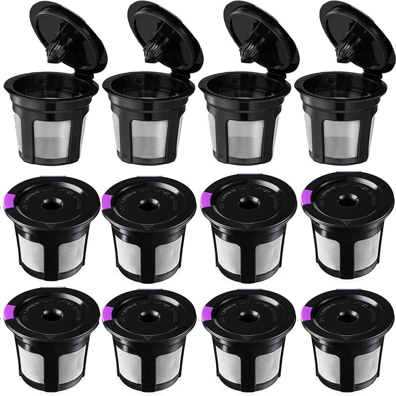 Paquete De 12 Tazas K Reutilizables Para Keurig, Filtro De Café K Cup Reutilizable Recargable K Cup Para Keurig 2,0 1,0 Sin Bpa