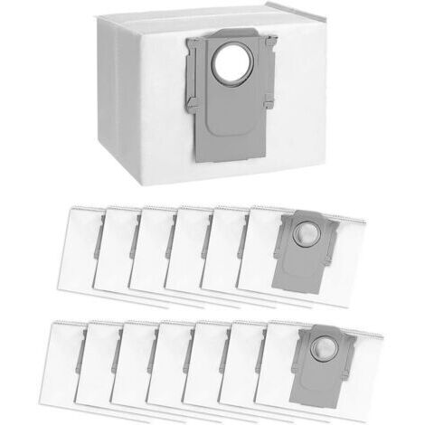 Paquete de 14 bolsas para aspiradora Roborock Q7 M5+/Q7 L5+/Q10 S5+/Q10 X5+/S8+/S8 Pro Ultra/S7 MaxV Ultra/S7 Pro Ultra/Q7+/Q7 Max+/Q8 Max+/Q5 Pro+/T8. Accesorios de repuesto para bolsas.