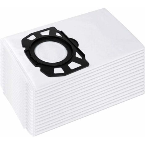 Paquete de 15 bolsas de repuesto de tela no tejida para aspiradoras Kärcher 2.863-006.0 KFI 487 (WD4, WD5, WD6, WD5P, WD6P Premium, MV4, MV5, MV6) para aspiradoras de líquidos y sólidos.
