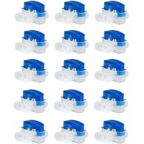 Paquete de 15 conectores de cable engarzado de 3 orificios a prueba de agua, conectores de cable eléctrico rellenos de gel, conectores de cortacésped, conectores de cable 314 perfectos para uso en jar