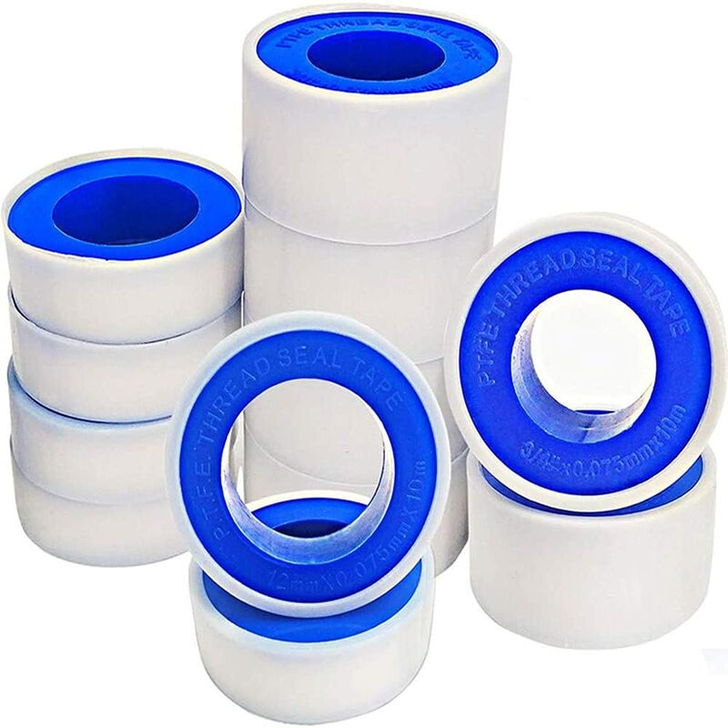 

Paquete de 15 rollos de cinta de sellado de teflón PTFE para tubería, plomería y plomería, cabezal de aire, conexión de fugas de agua, manguera