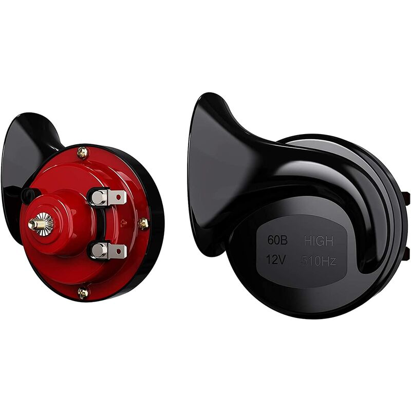 

Paquete de 2 bocina para automóvil con forma de caracol, tono dual, bocina eléctrica universal de 12 V y 300 dB para automóvil, motocicleta,