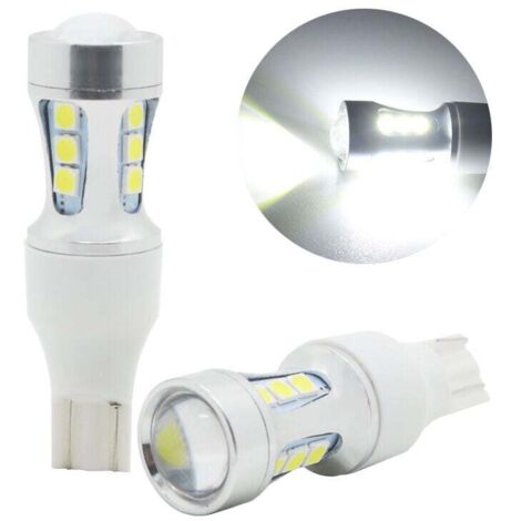Paquete de 2 bombillas LED, 912 921, luz de marcha atrás LED T15, 2600 lúmenes, 6000 K, xenón blanco, W15 W, 906 904 902, luz superbrillante