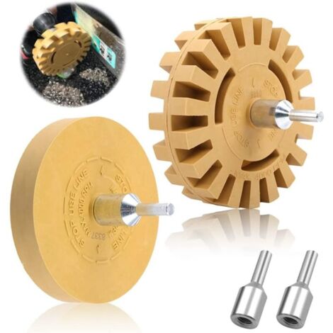 Paquete de 2, borrador de residuos adhesivos, destornillador inalámbrico para retirar láminas y pegatinas de coche (diámetro de 20 mm)