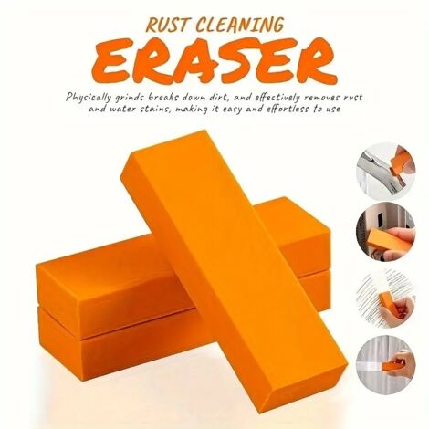 Paquete de 2 borradores de acero inoxidable para eliminar rayones, borrador mágico de óxido, quitamanchas de acero inoxidable, borrador de goma para limpieza de óxido para cocina, baño y hogar, color 
