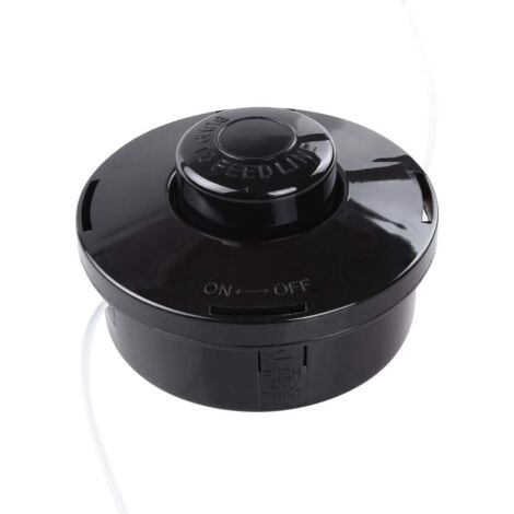 Paquete de 2 cabezales de nailon universales para cortadoras de césped a gasolina, color negro