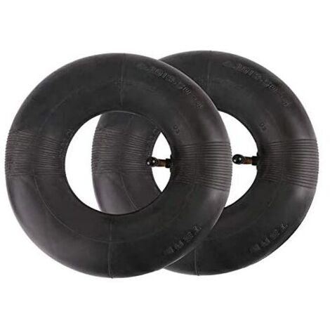 Paquete de 2 cámaras de aire 410/350-6 para microcultivador, codo 4,10/3,50-6, maquinaria neumática de jardinería para carros, carros de transporte, carros de jardín, cortadoras de césped