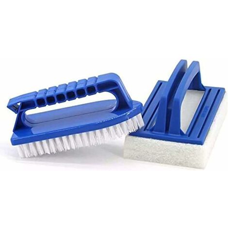 Paquete de 2 cepillos de esponja para piscina, limpieza de suciedad y musgo, para spa, piscina pequeña, bañera, piscina