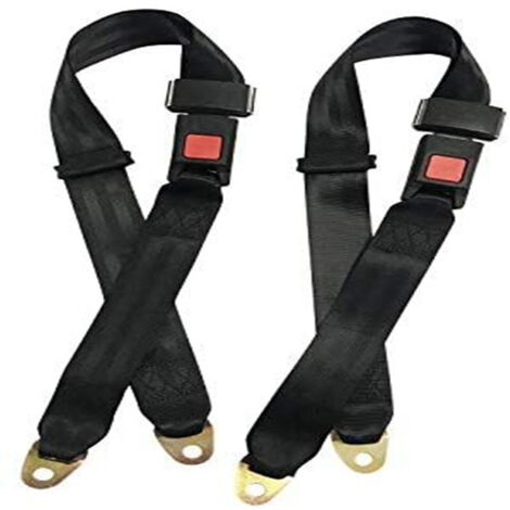 Paquete de 2 cinturones de seguridad ajustables para sillas de ruedas - Para karts y carritos de golf.