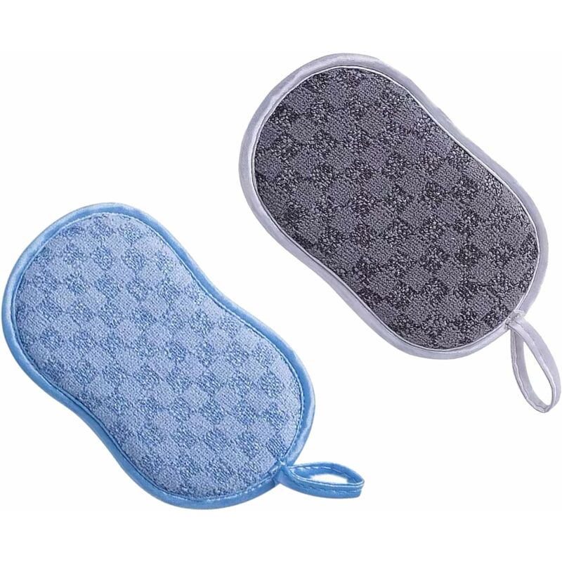 Paquete de 2 esponjas lavables para lavar platos, esponja de