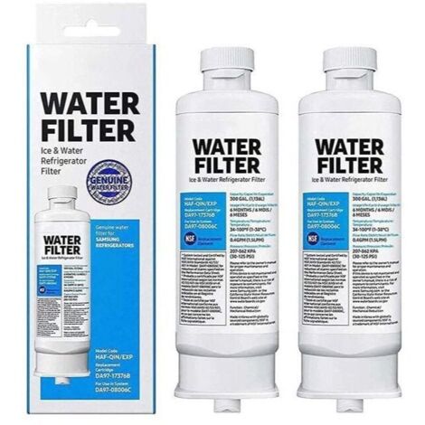 Paquete de 2 filtros de agua de repuesto para refrigerador Samsung DA97-17376B DA97-08006C HAF-QIN HAF-QIN/EXP