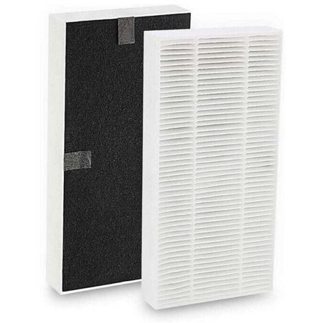 Paquete de 2 filtros de repuesto de doble acción KZQ, compatibles con Febreze FRF102B y Honeywell U-Filter HRF201B, se adaptan a los purificadores de aire de mesa y torre de las series Honeywell HHT27