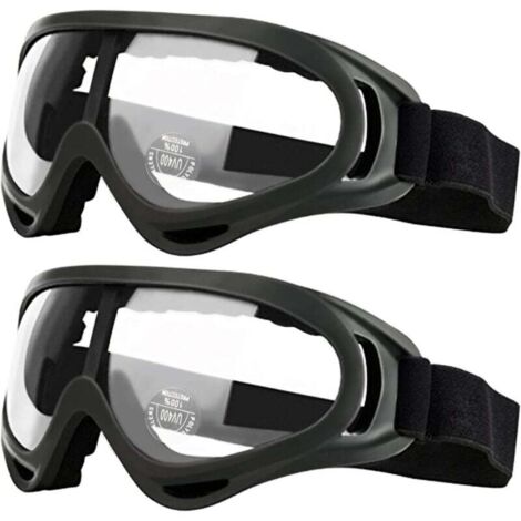 Paquete de 2 gafas de seguridad con protección antivaho y UV, perfectas para pistolas de espuma.