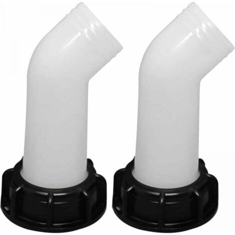 Paquete de 2, incluye tuerca de drenaje, salida de tanque IBC, conexión de válvula de 1000 l, adaptador de manguera de extensión, conexión de grifo de tanque IBC de 5,1 cm, salida