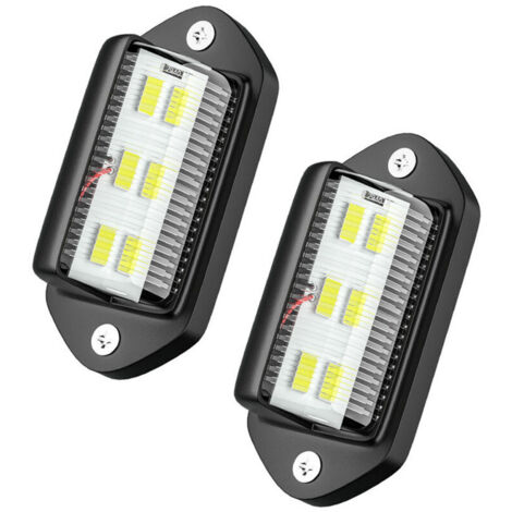Paquete de 2 luces LED impermeables para matrícula, luces traseras LED SMD de 6 pulgadas, lámparas de matrícula para camión, furgoneta, remolque, coche, caravana, Laoa de 12 V/24 V